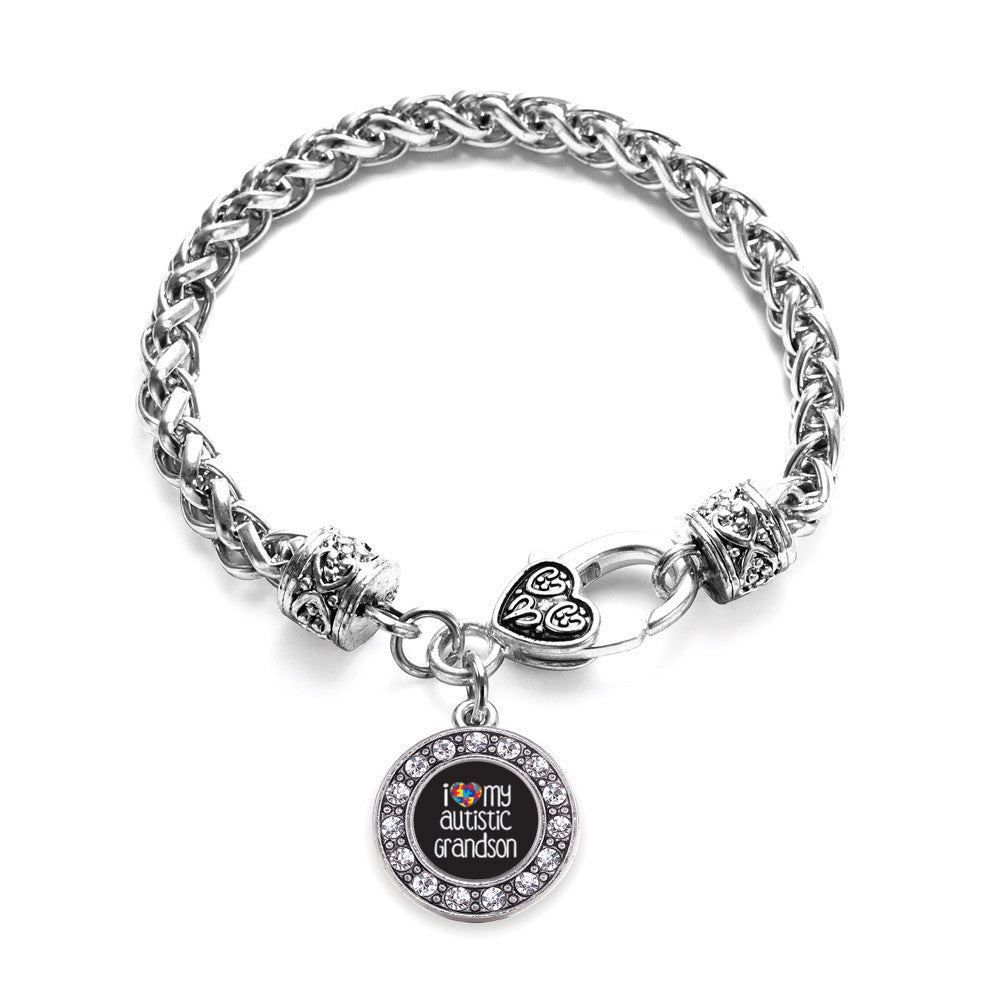 I Love My Autistic Grandson Circle Charm