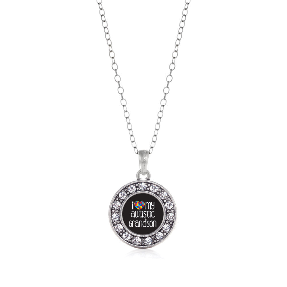 I Love My Autistic Grandson Circle Charm