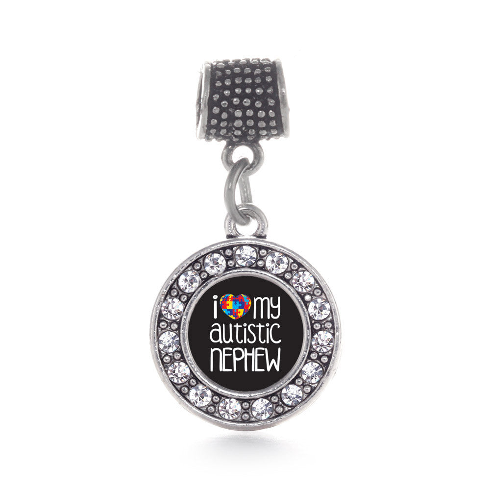 I Love My Autistic Nephew  Circle Charm
