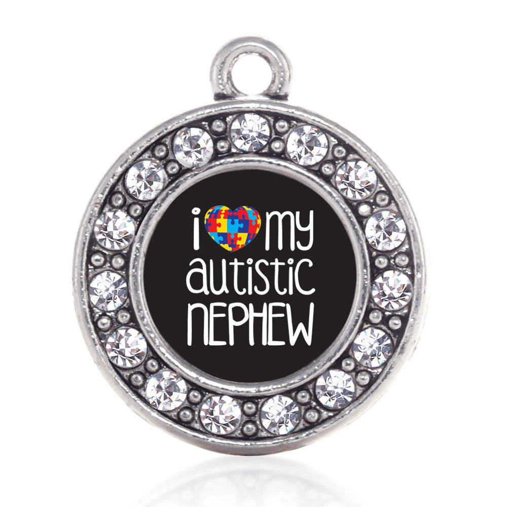 I Love My Autistic Nephew  Circle Charm