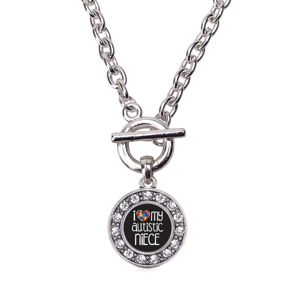 I Love My Autistic Niece  Circle Charm