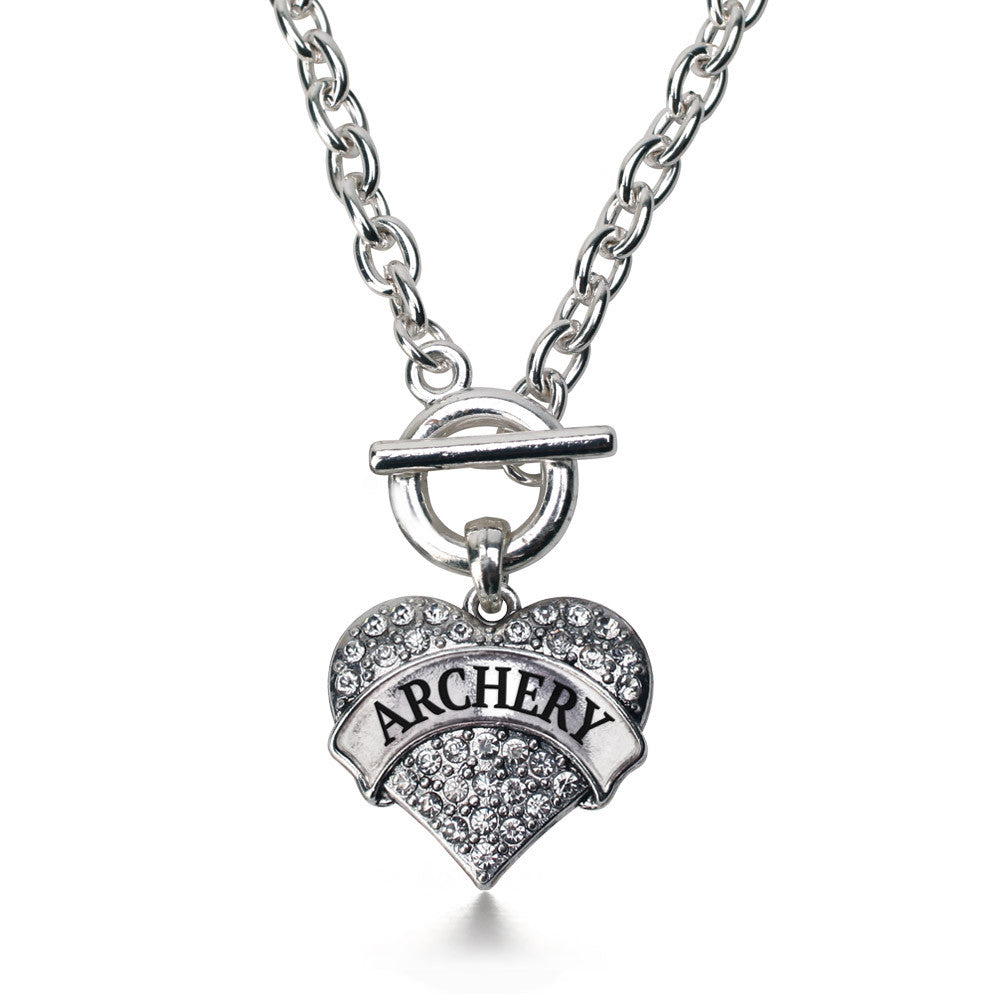 Archery Pave Heart Charm