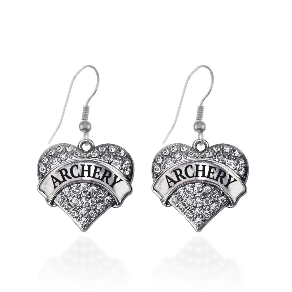 Archery Pave Heart Charm