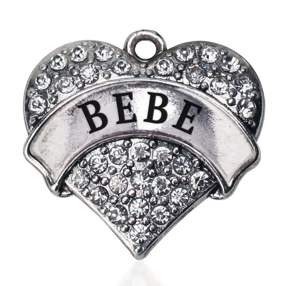Bebe Pave Heart Charm