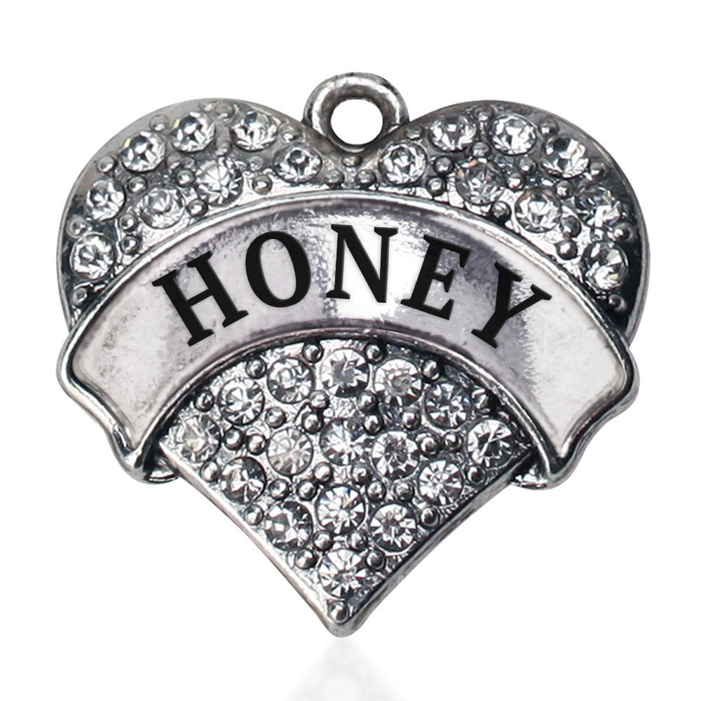 Honey Pave Heart Charm
