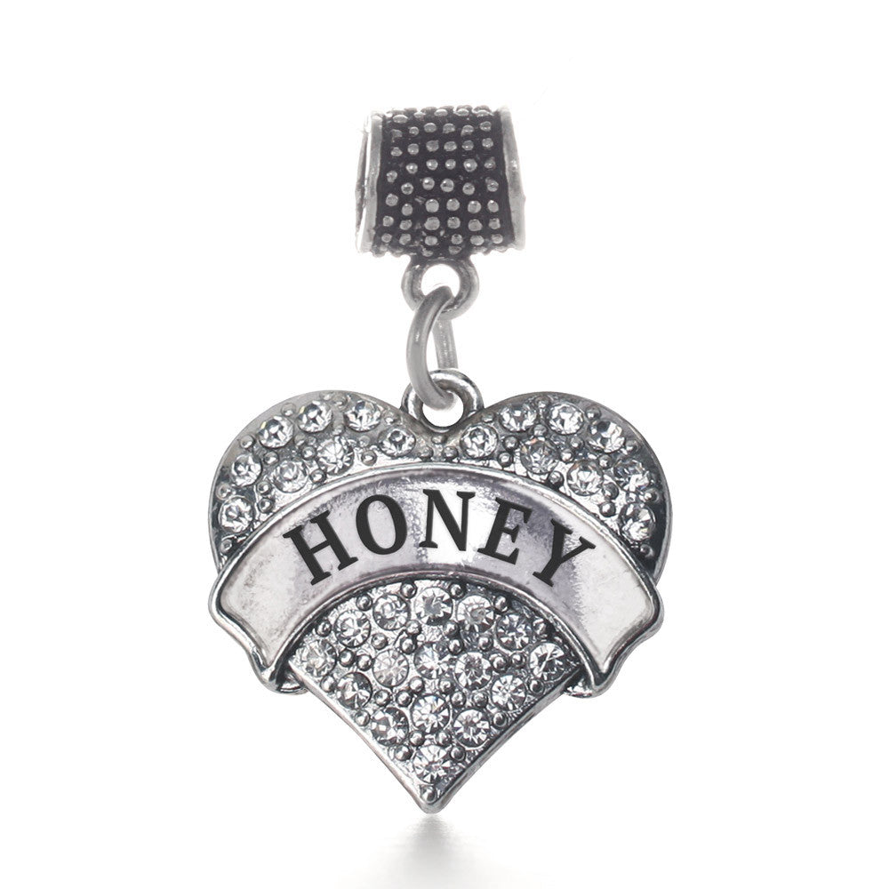Honey Pave Heart Charm