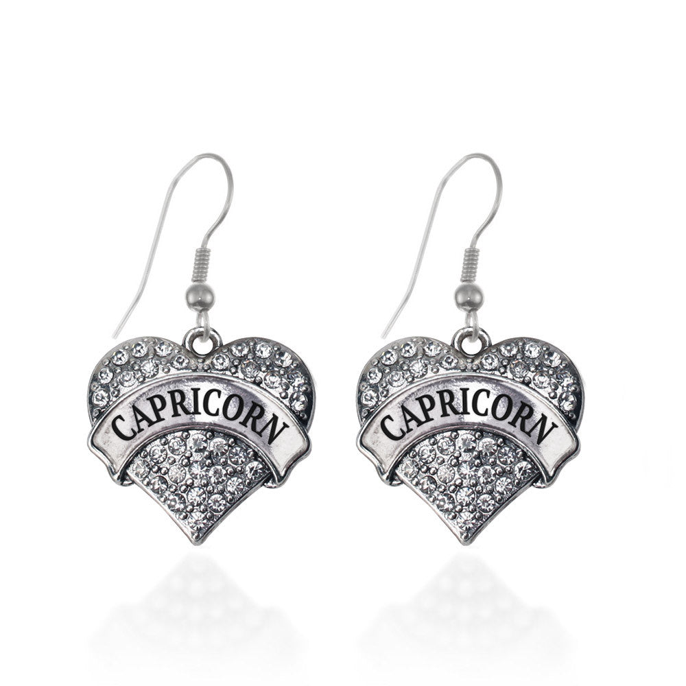 Capricorn Zodiac Pave Heart Charm