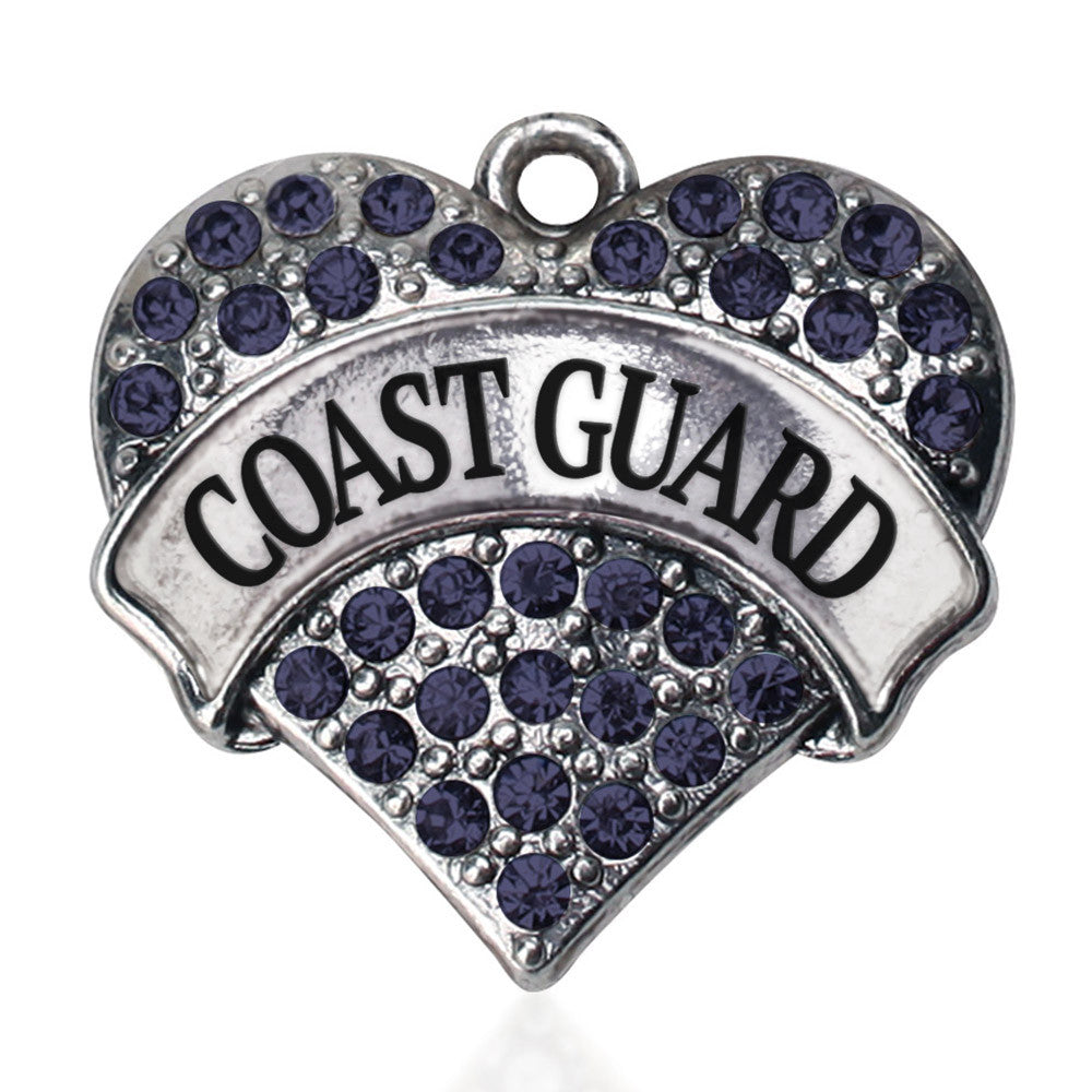 Coast Guard Pave Heart Charm