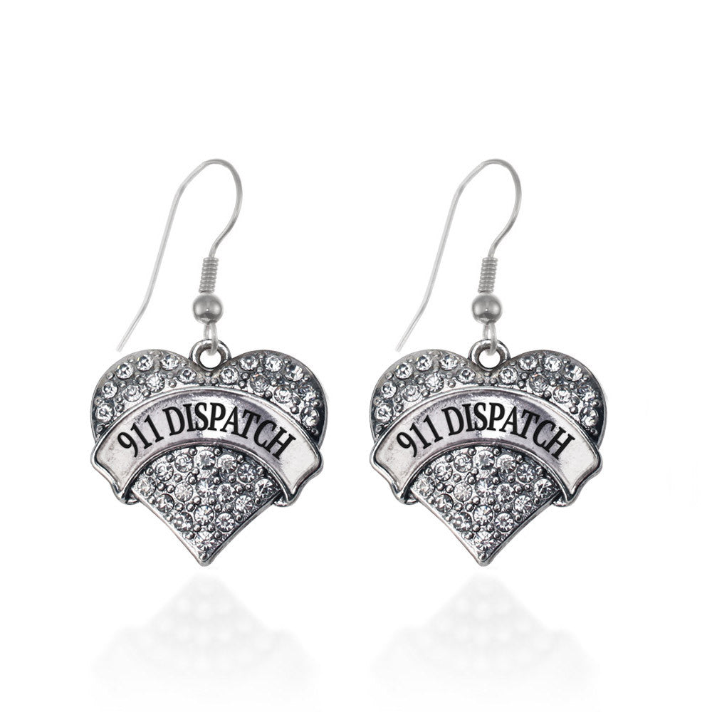 911 Dispatch Pave Heart Charm