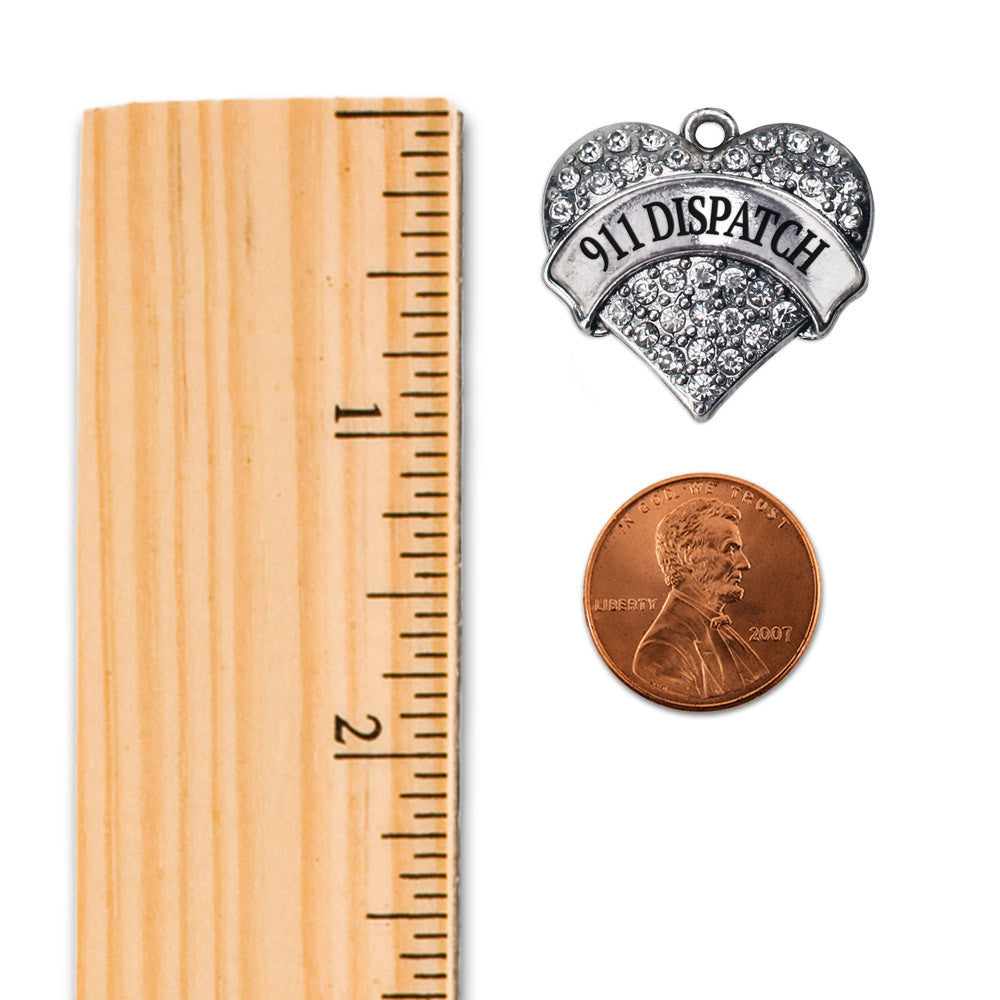 911 Dispatch Pave Heart Charm