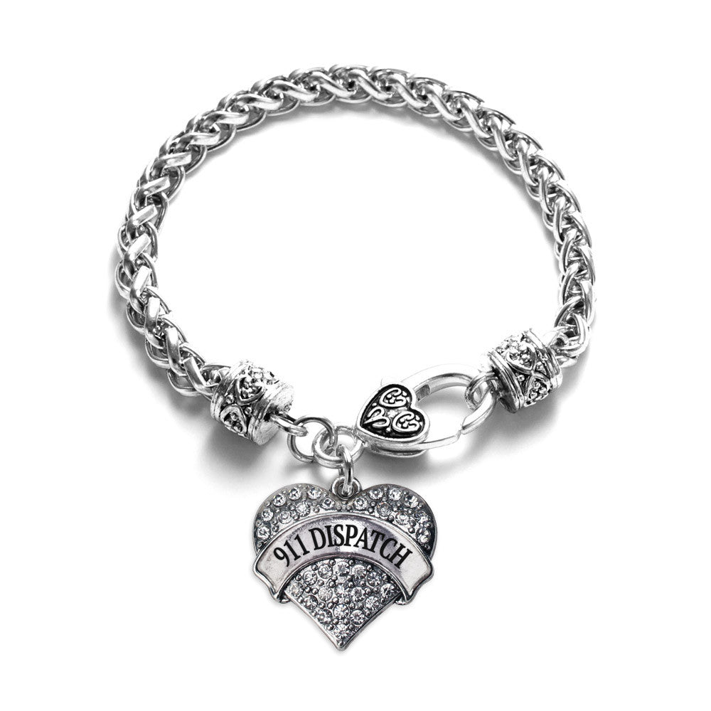 911 Dispatch Pave Heart Charm