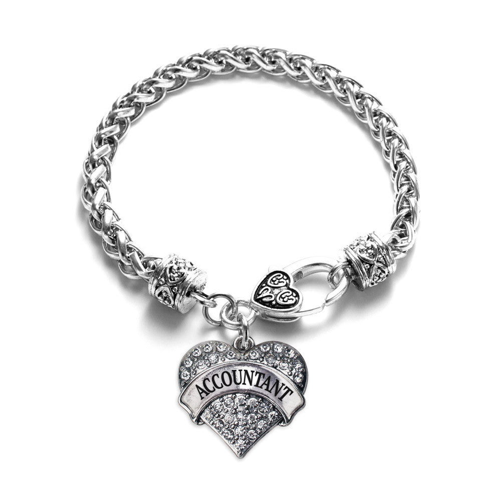 Accountant Pave Heart Charm