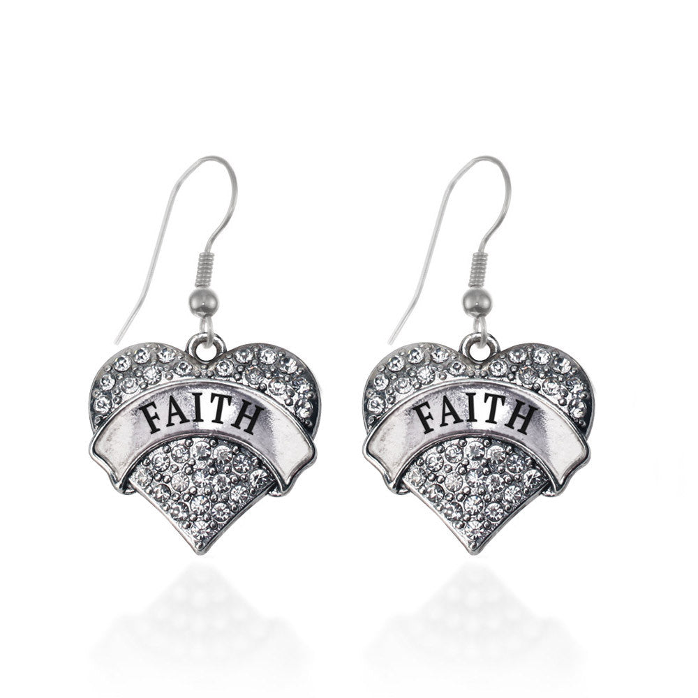 Faith Pave Heart Charm