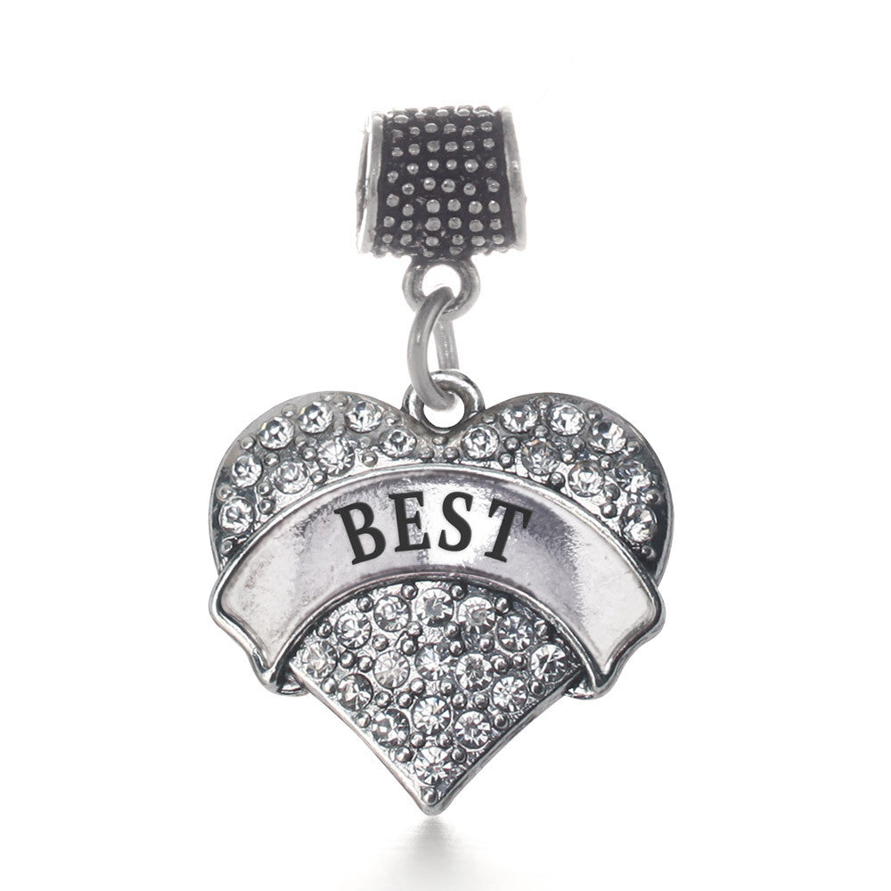 BEST Friends Pave Heart Charm