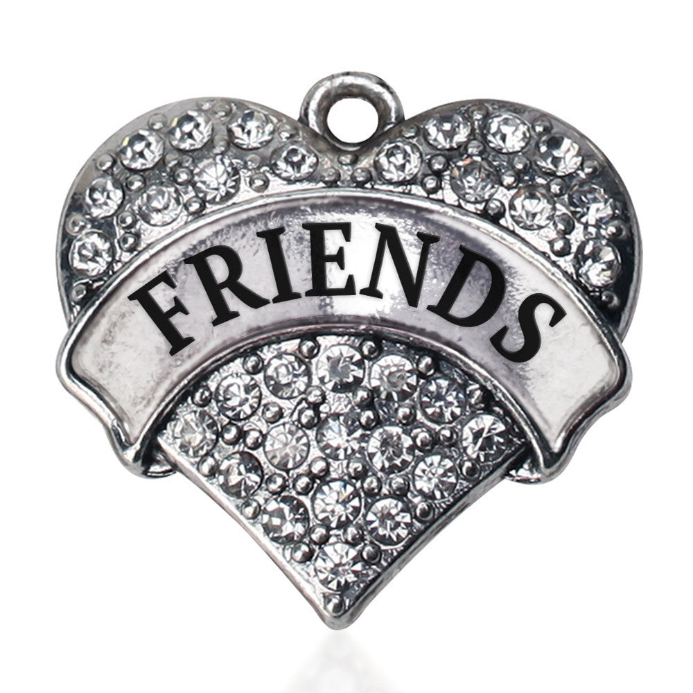 Best FRIENDS Pave Heart Charm