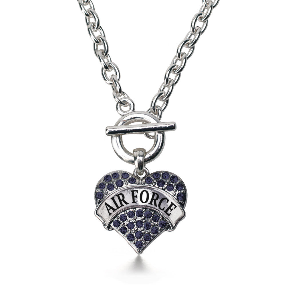 Air Force Pave Heart Charm
