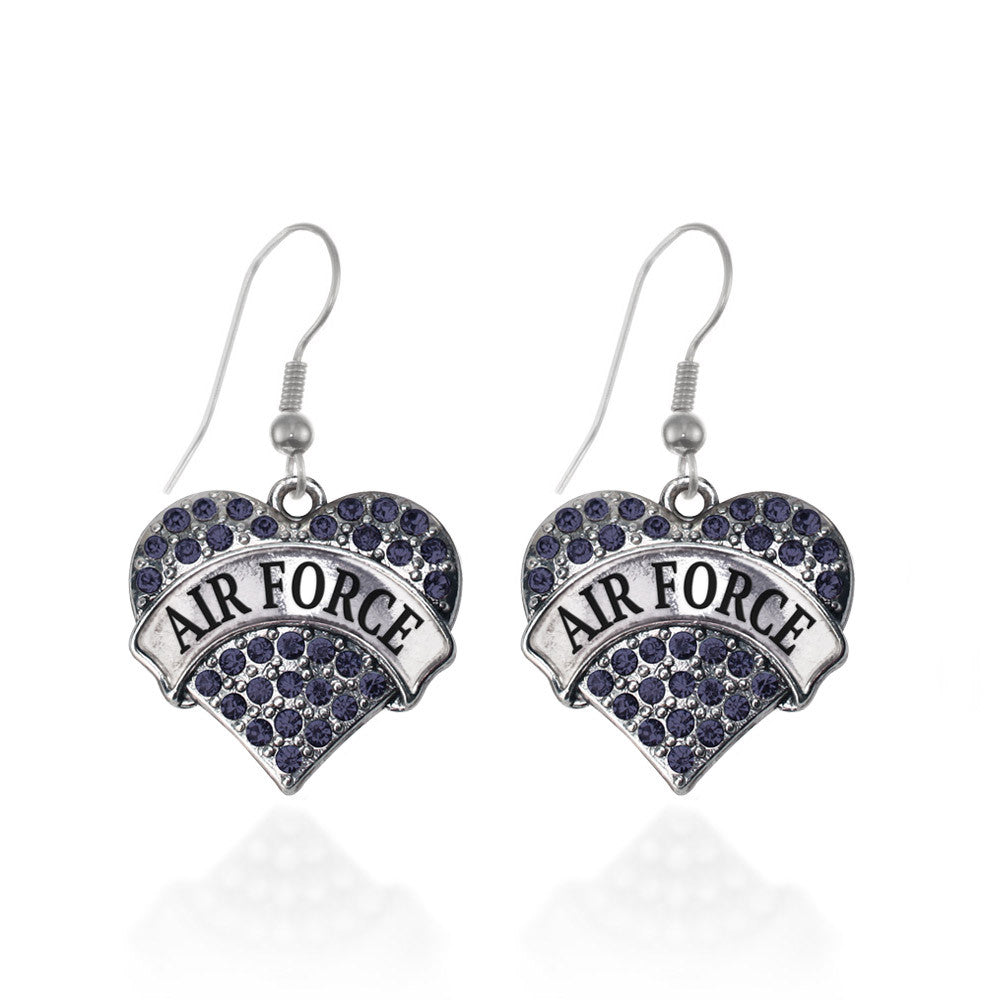 Air Force Pave Heart Charm