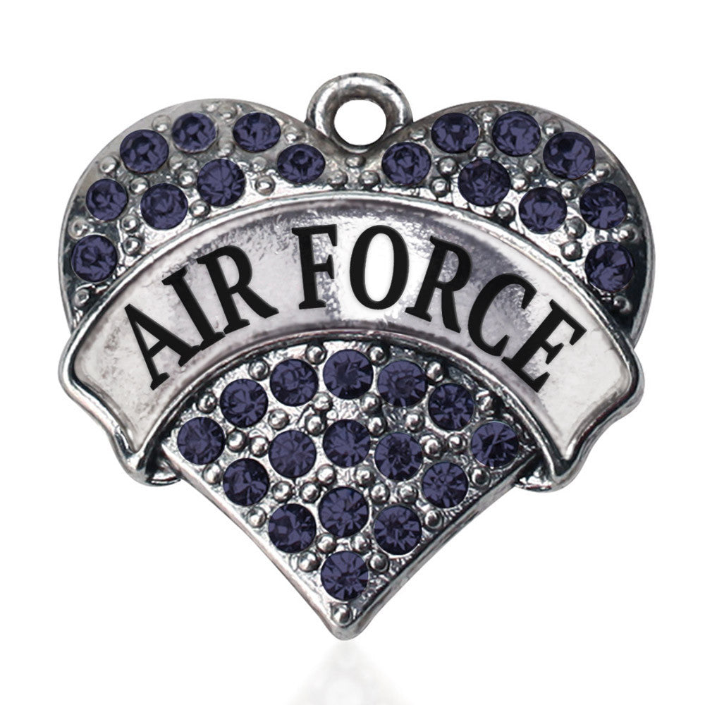 Air Force Pave Heart Charm
