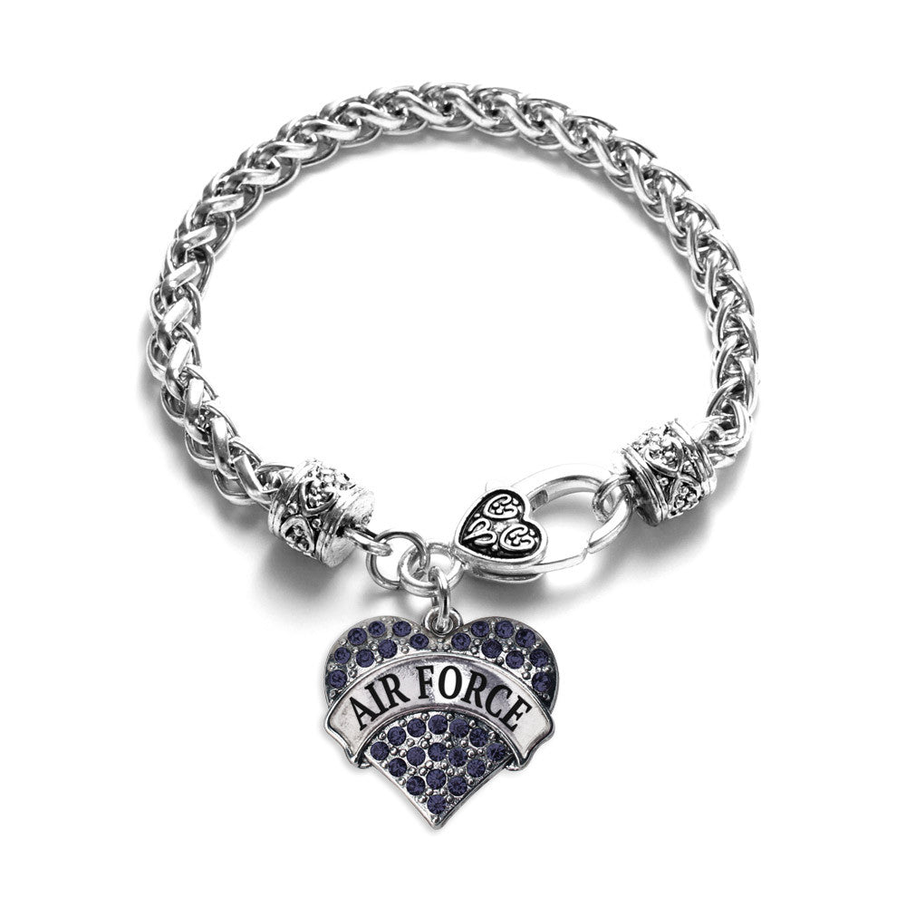 Air Force Pave Heart Charm