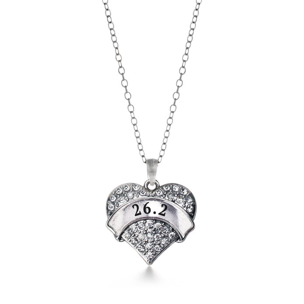 26.2 Runner Pave Heart Charm