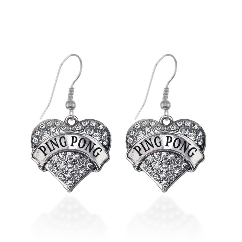 Ping Pong Pave Heart Charm