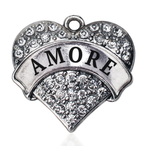 Amore Pave Heart Charm