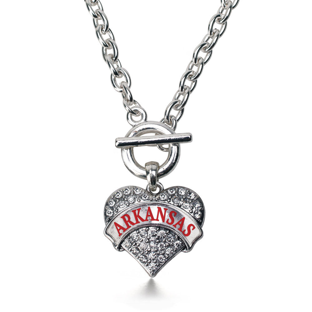 Arkansas Pave Heart Charm