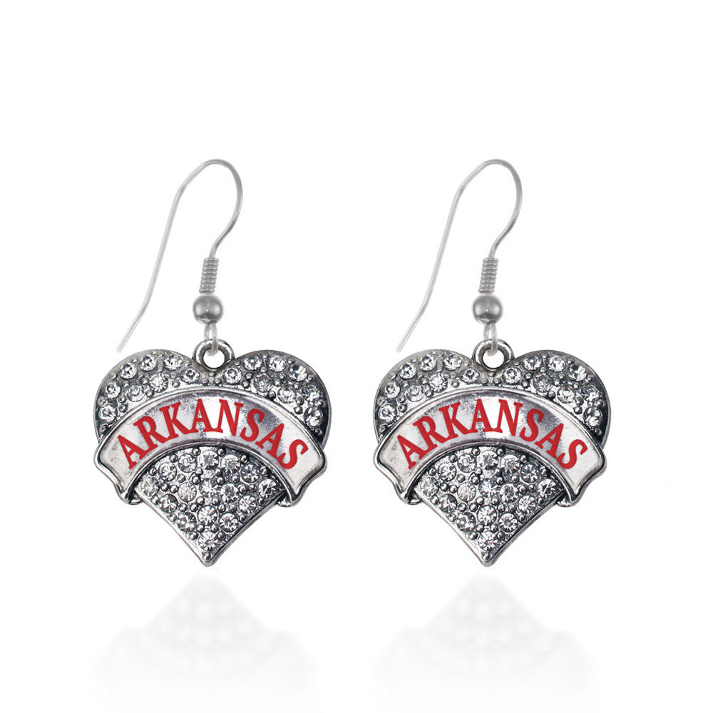 Arkansas Pave Heart Charm