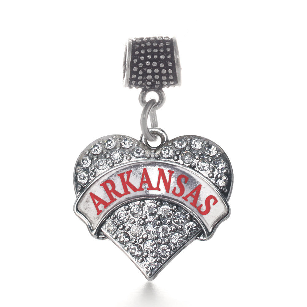 Arkansas Pave Heart Charm