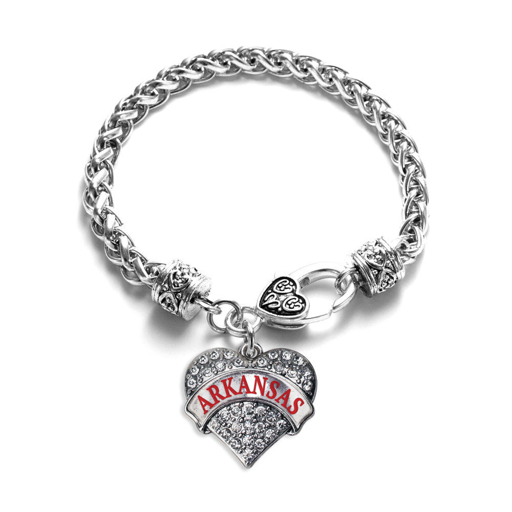 Arkansas Pave Heart Charm