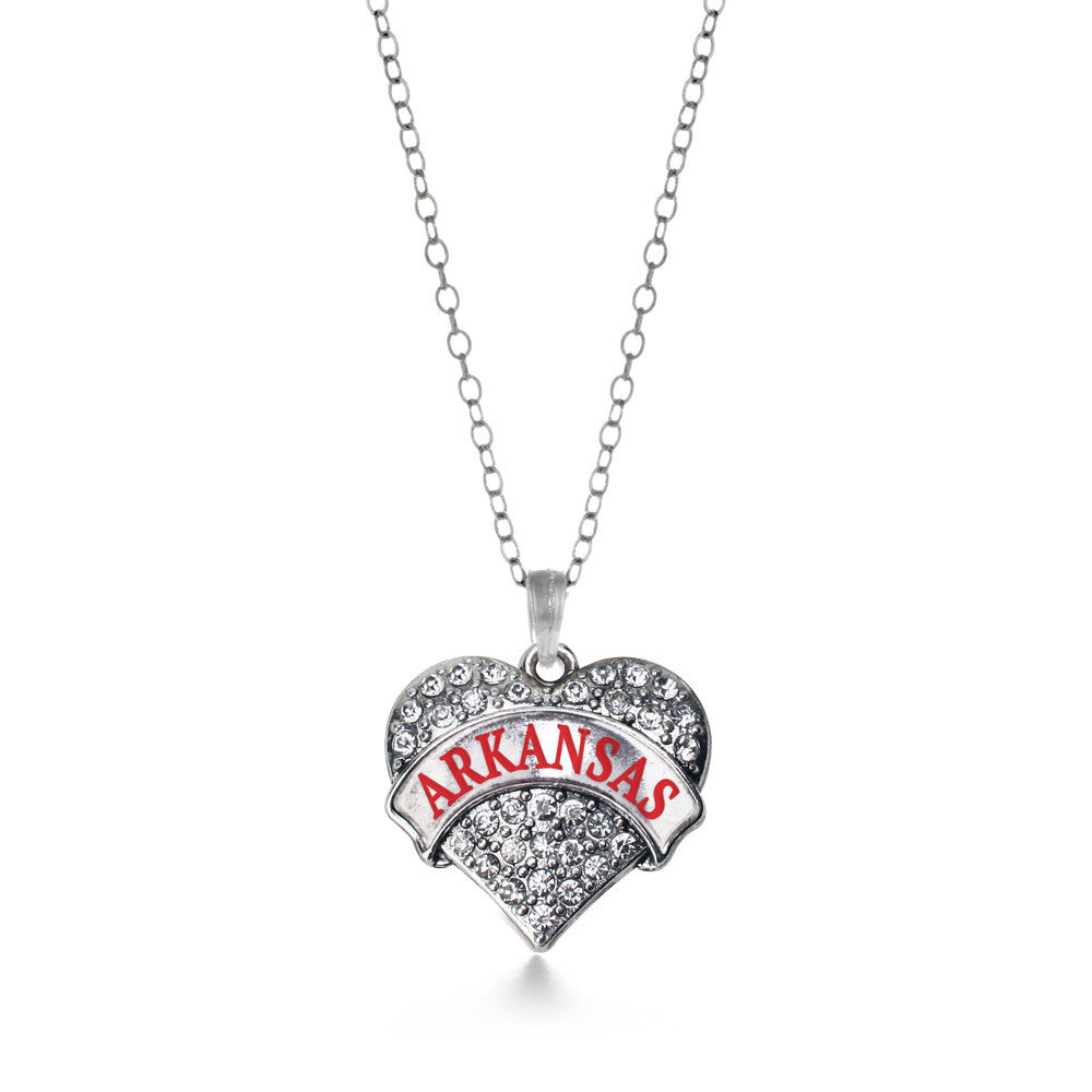 Arkansas Pave Heart Charm