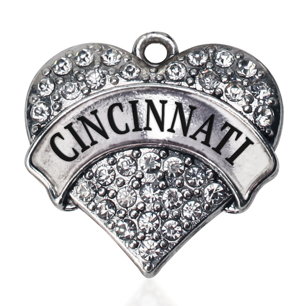 Cincinnati Pave Heart Charm