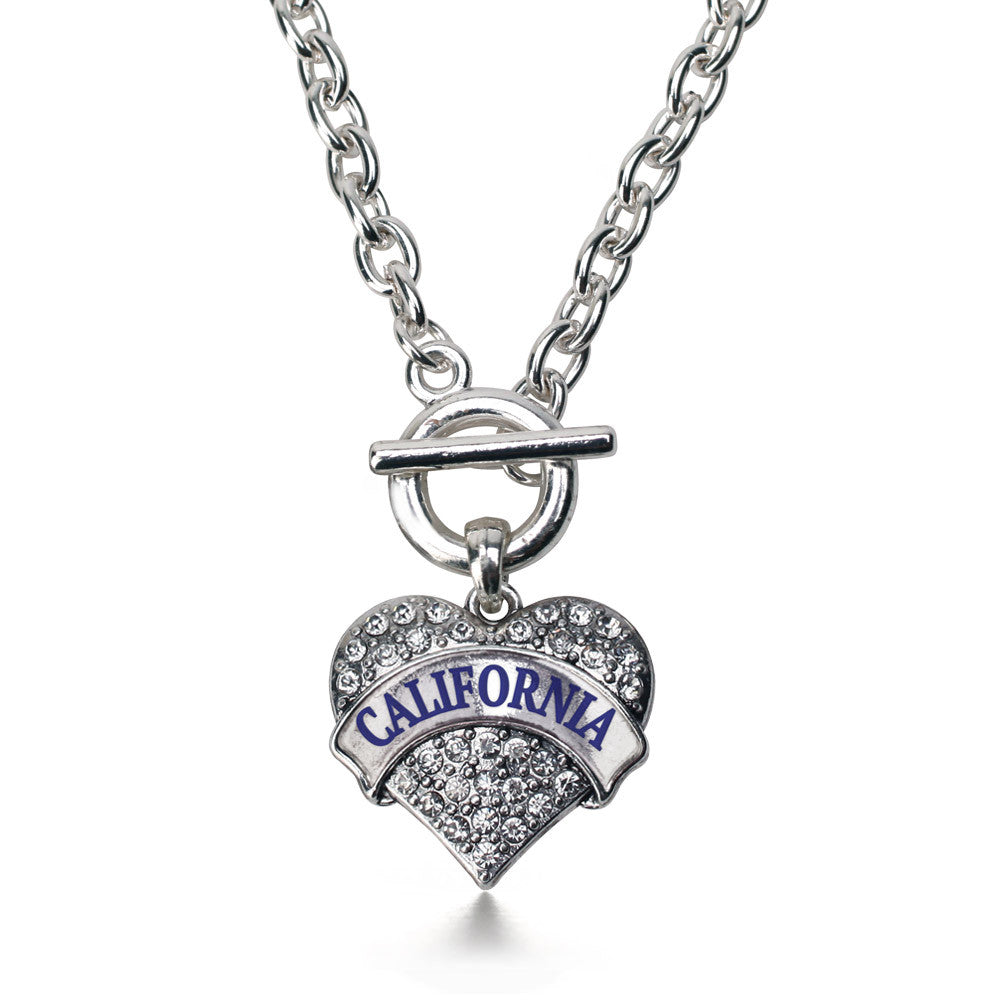 California Pave Heart Charm