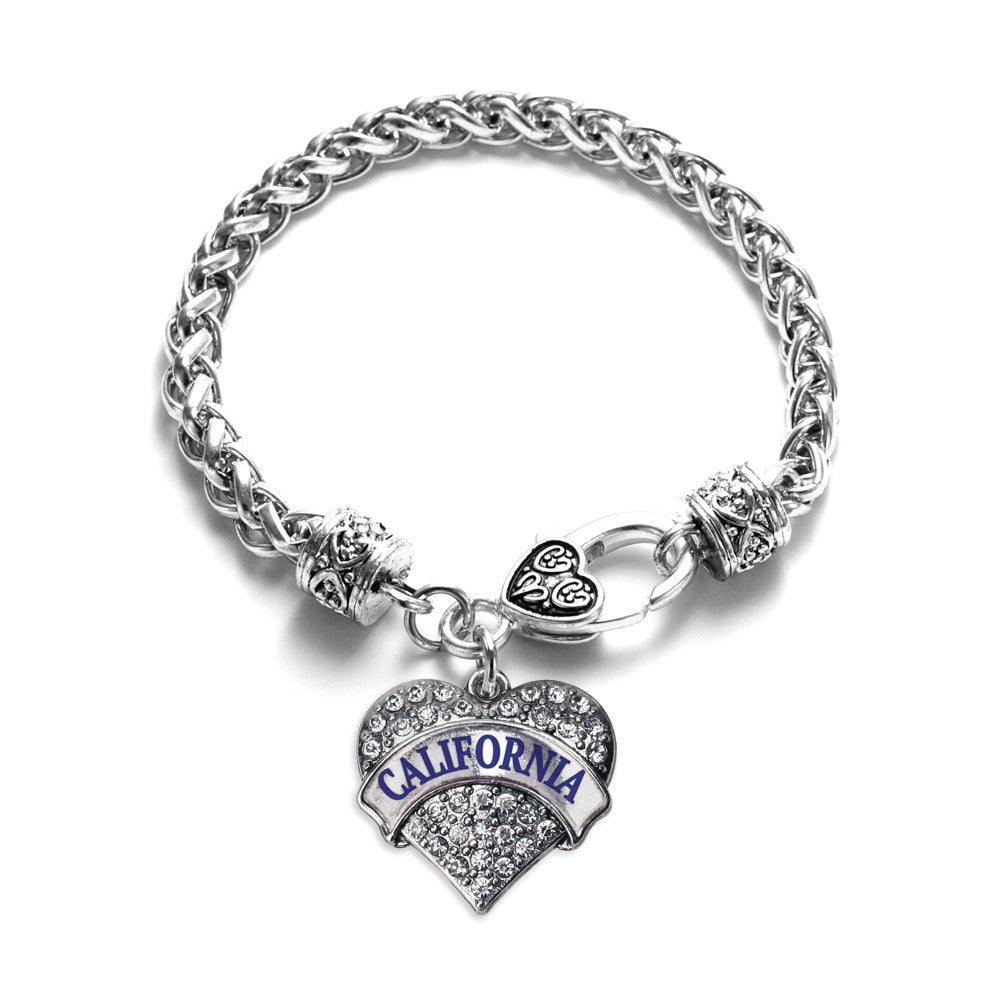 California Pave Heart Charm