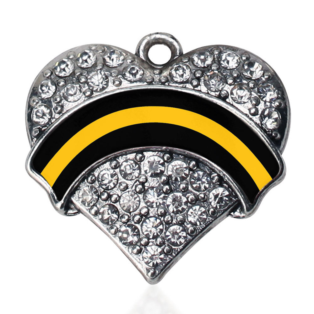 Dispatcher Support Pave Heart Charm