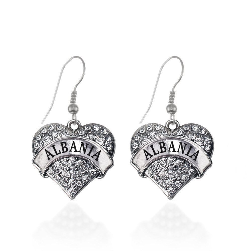 Albania Pave Heart Charm