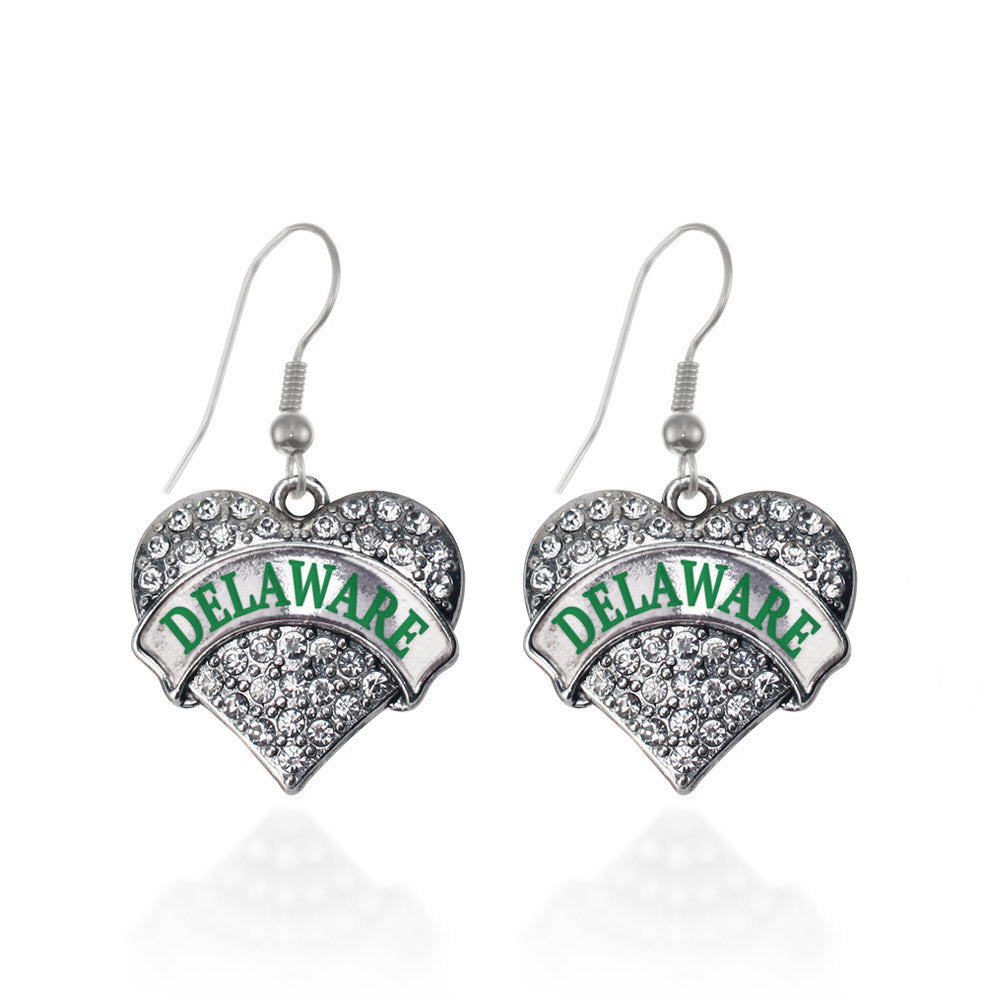 Delaware Pave Heart Charm