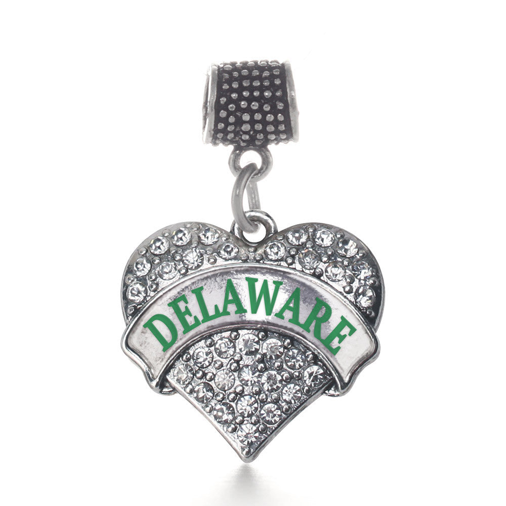 Delaware Pave Heart Charm