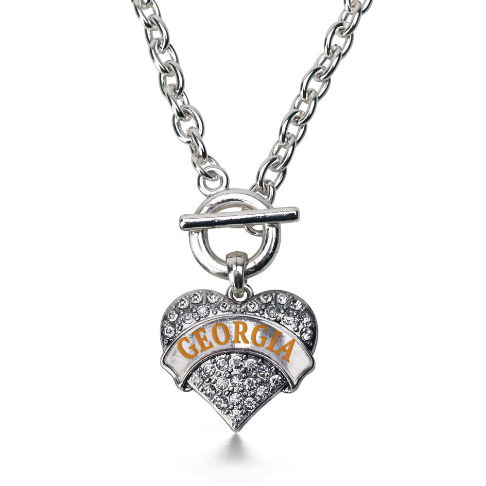 Georgia Pave Heart Charm