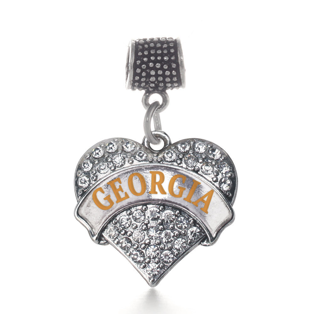 Georgia Pave Heart Charm