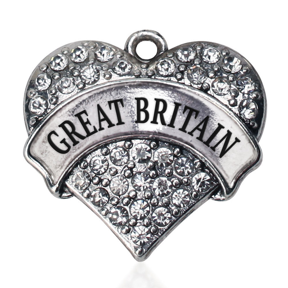 Great Britain Pave Heart Charm