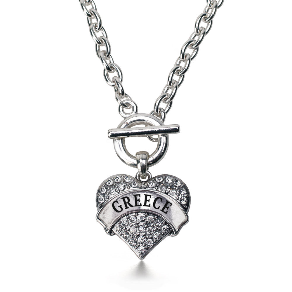 Greece Pave Heart Charm