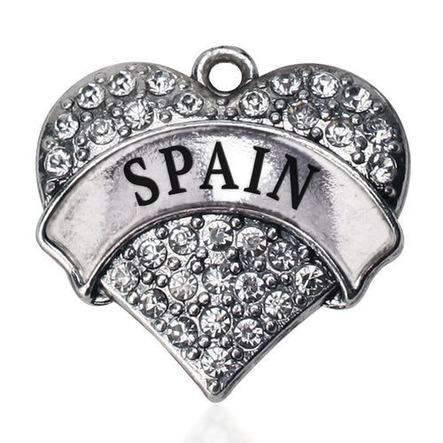 Spain Pave Heart Charm