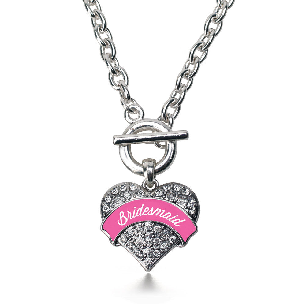 Bridesmaid Pave Heart Charm
