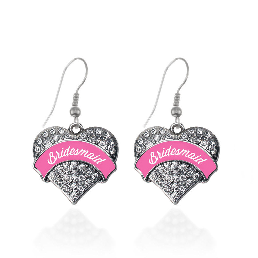 Bridesmaid Pave Heart Charm