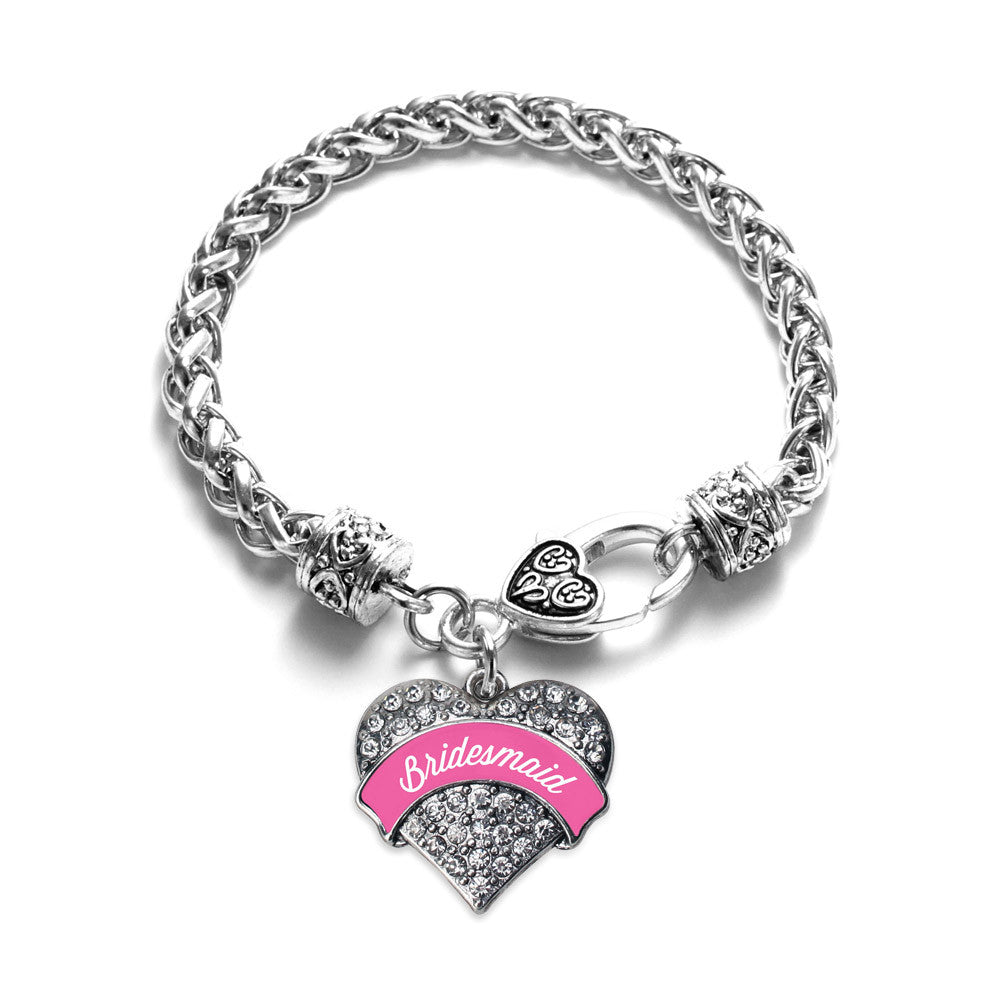 Bridesmaid Pave Heart Charm