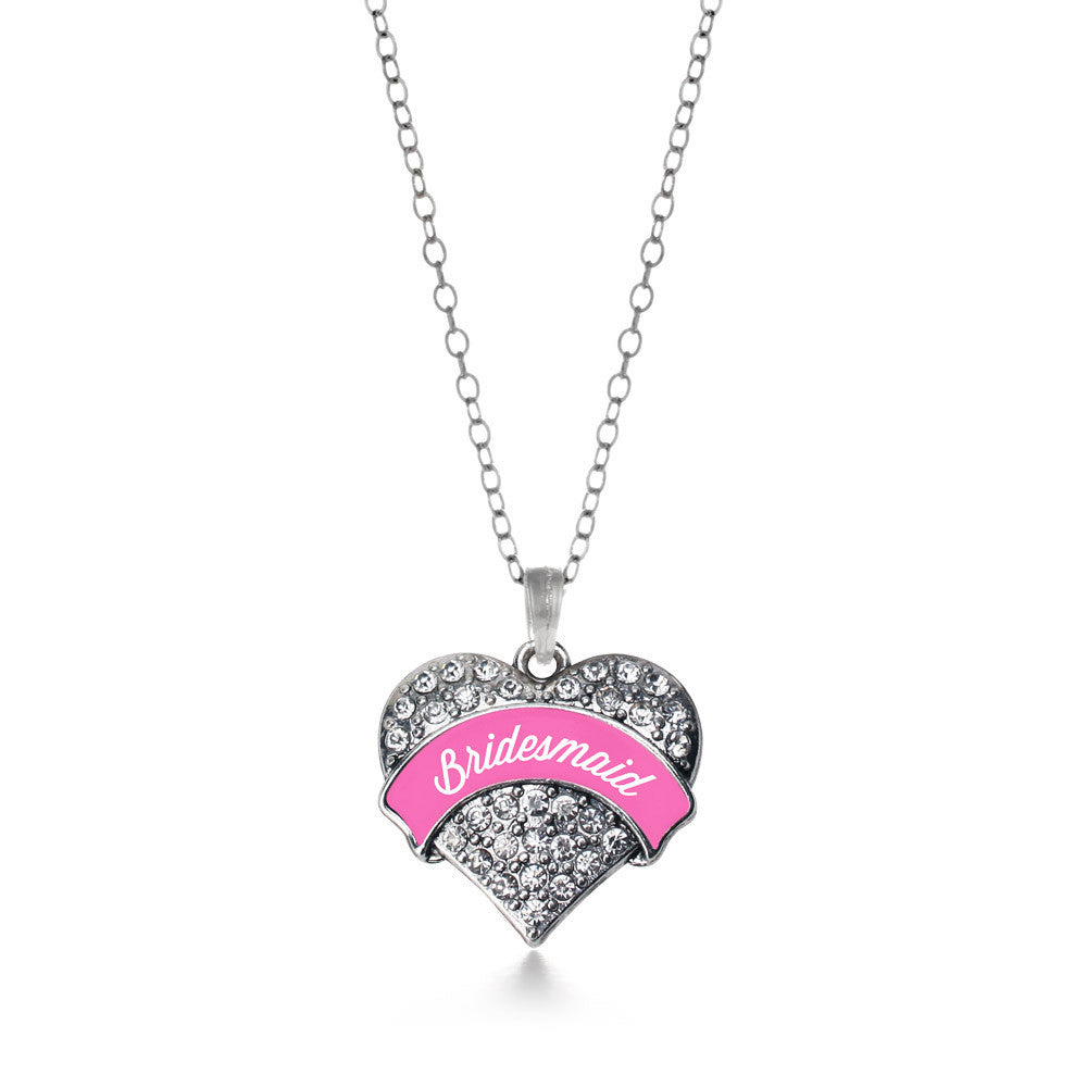 Bridesmaid Pave Heart Charm