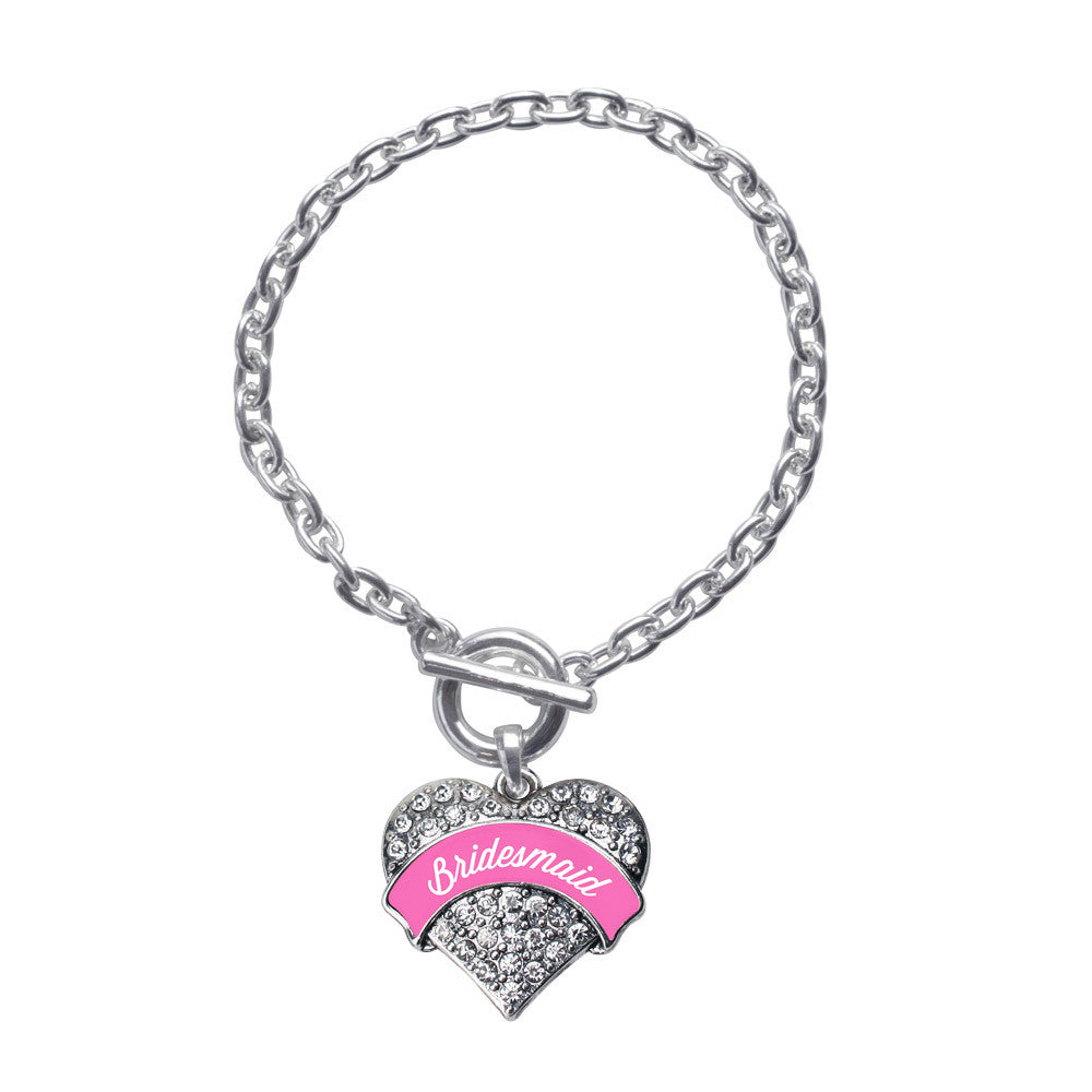 Bridesmaid Pave Heart Charm