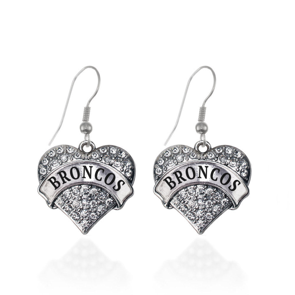 Broncos Pave Heart Charm