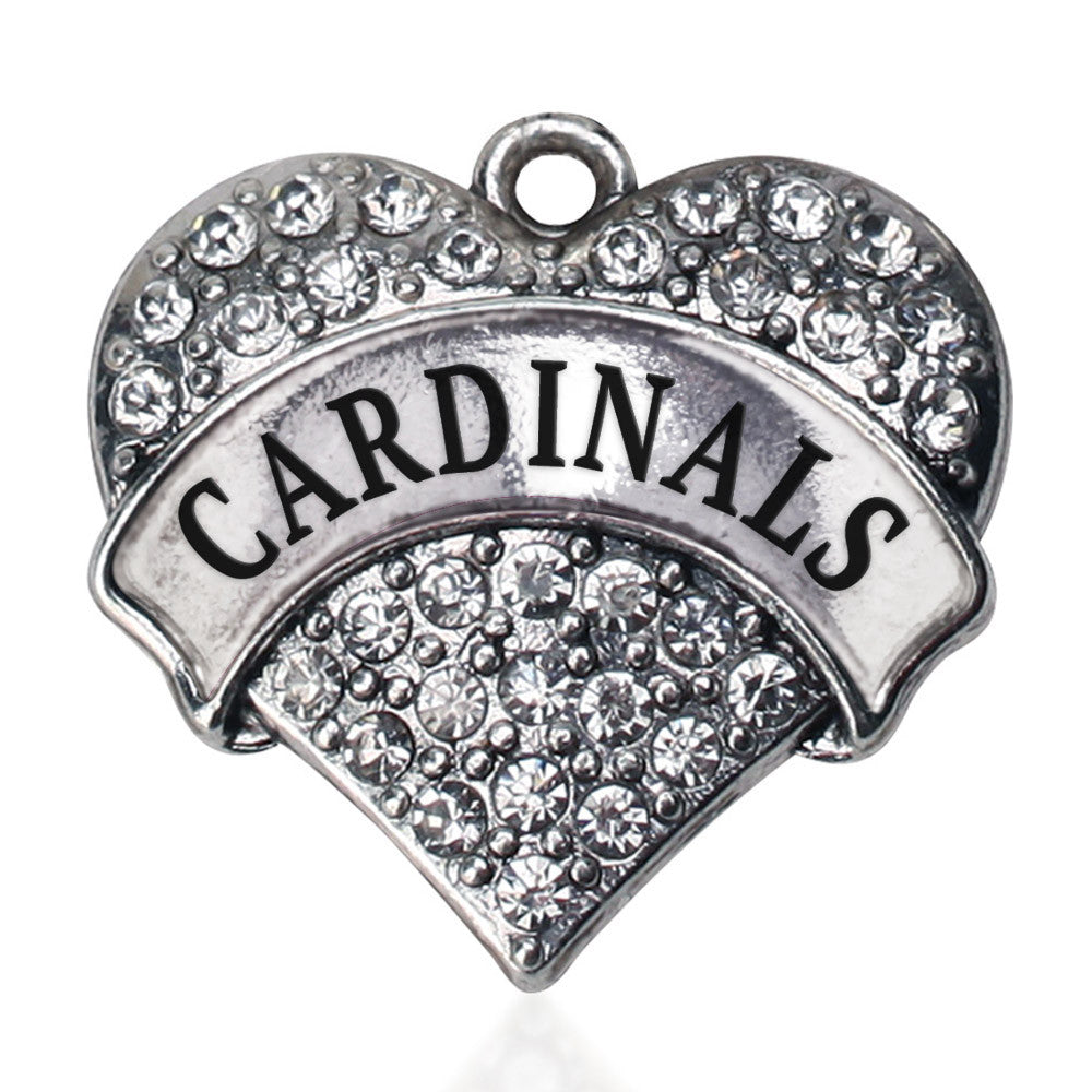 Cardinals Pave Heart Charm